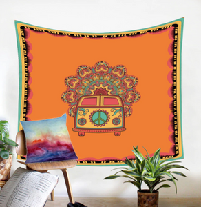 Hippie Bus Wall Tapestry