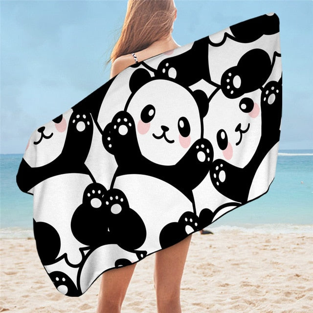 Panda Bath & Beach Towel