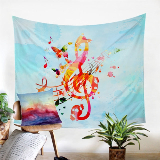 Musical Notes Wall Tapestry