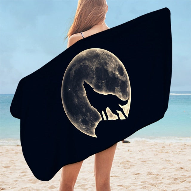 Howling Wolf Bath & Beach Towel
